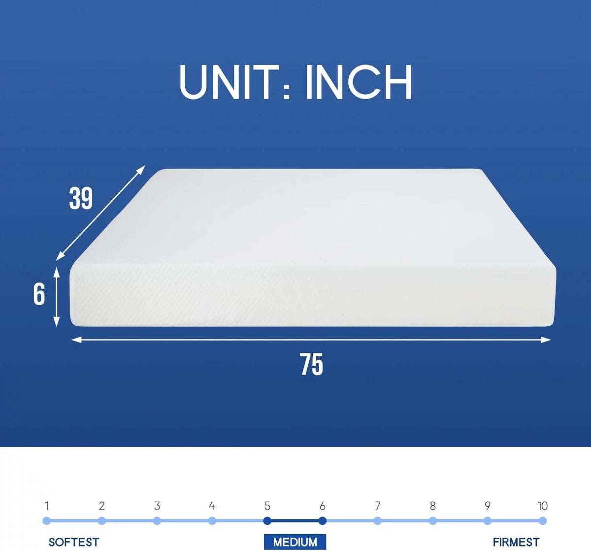 Twin 6 inch Gel Memory Foam Mattress P49136