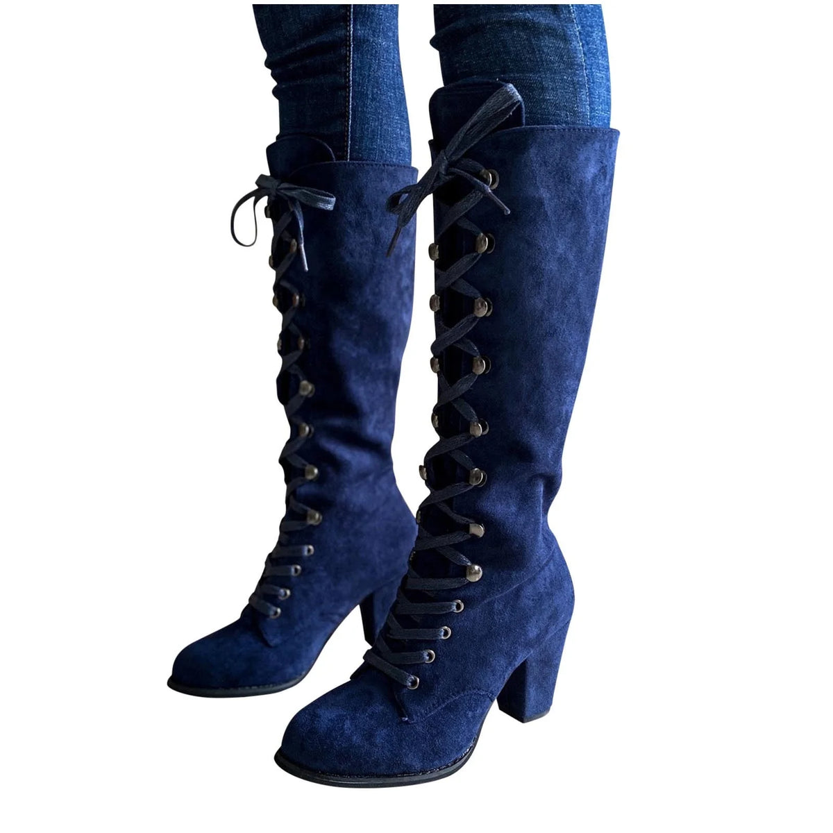 Brown Mid-Calf Riding Boots F206