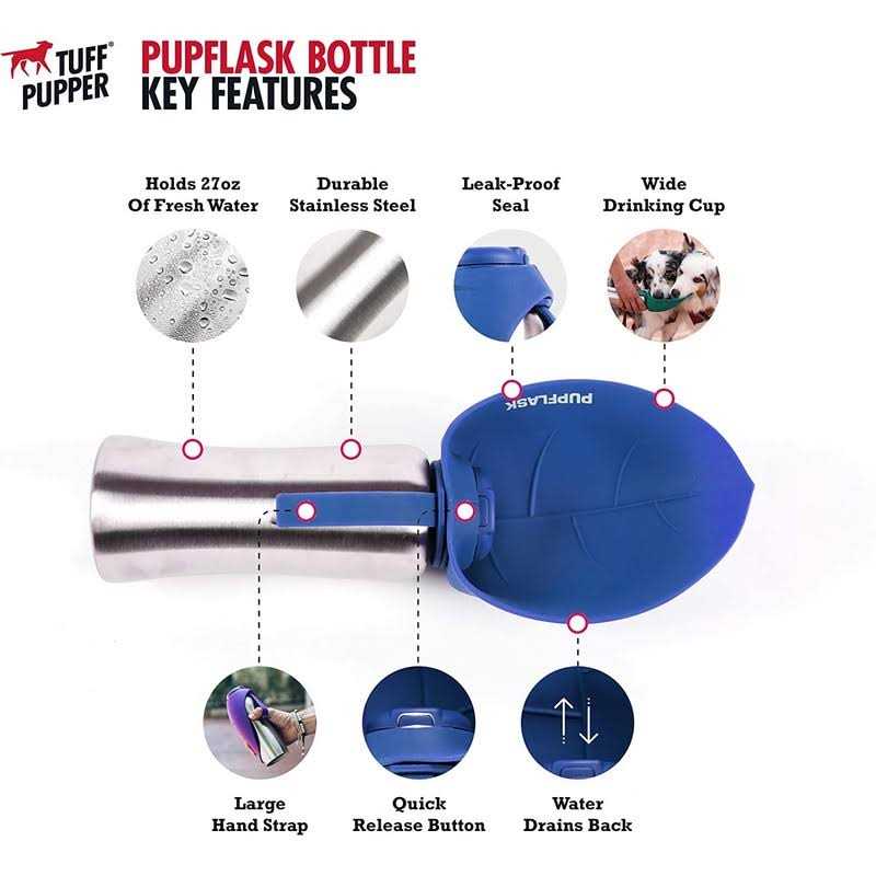 Large Dog Water Bottle 27 or 40 OZ Stainless Steel B909