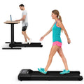 0.6-3.8MPH Walking Pad Under Desk Treadmill with Remote Control and LED Display Black S8269