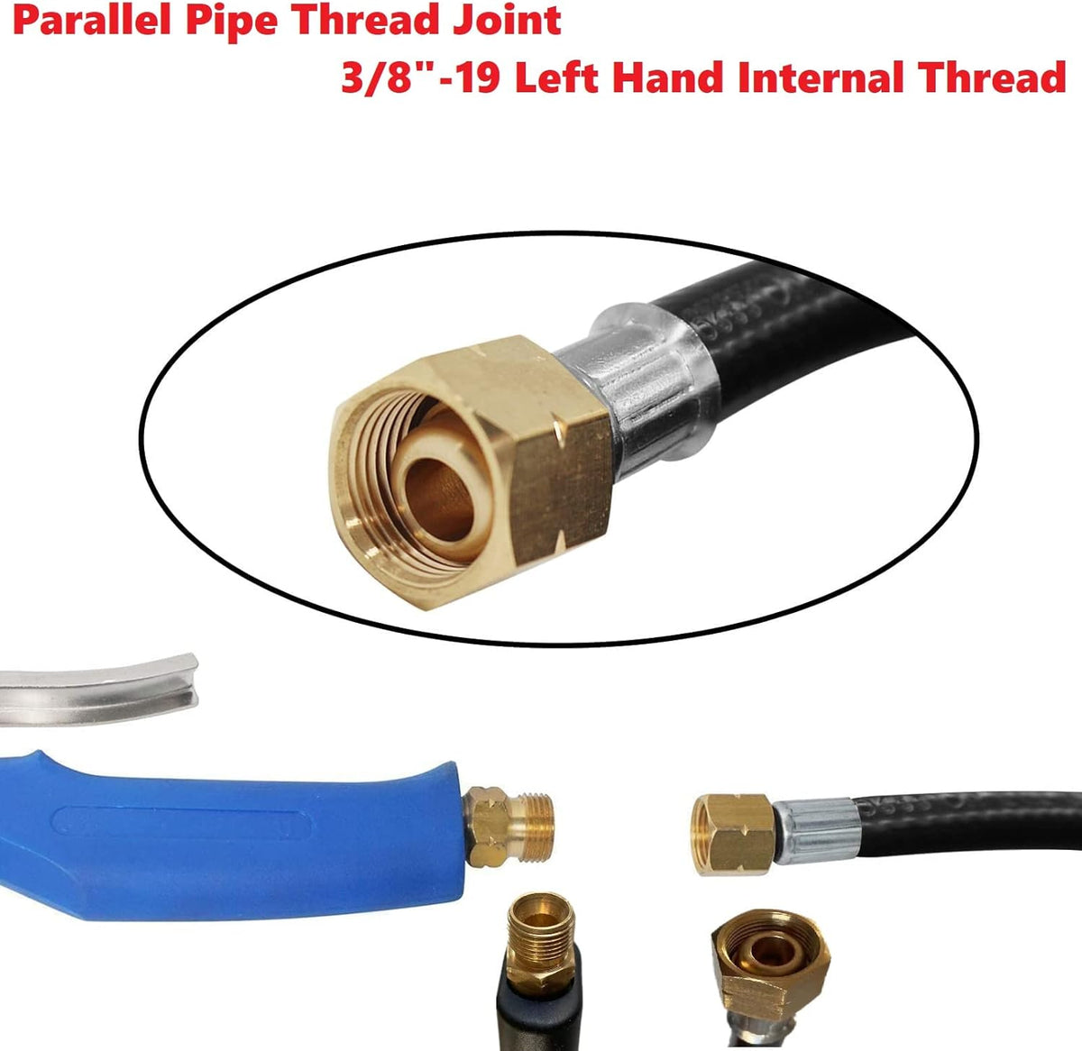 350PSI Soft Nose P.O.L Valve with 12 Feet Propane Weed Burner Torch Hose Adapter K457