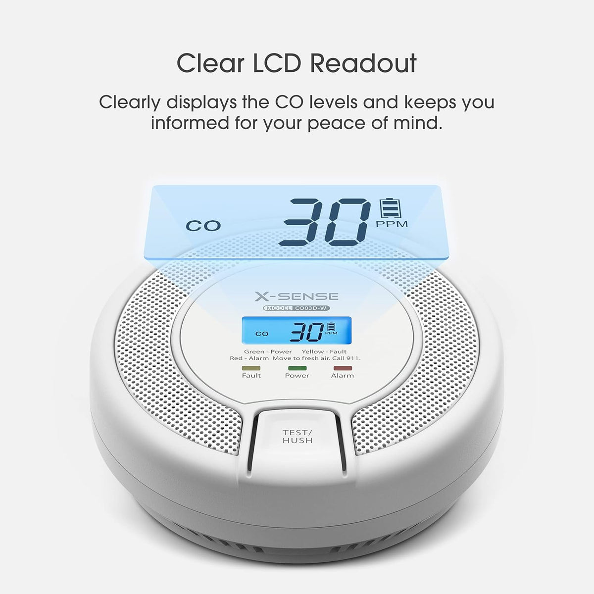 Wireless Interconnected Carbon Monoxide Detector with Digital Display, Pack of 2 U311785