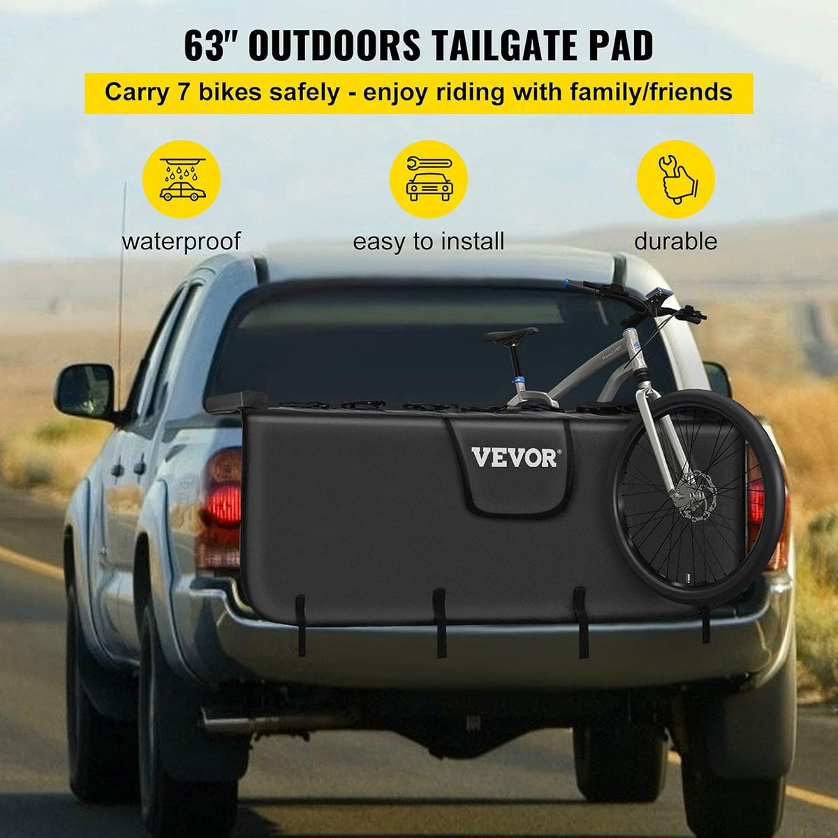 Tailgate Pad for Bikes, Carries up to 7 Mountain Bikes, Pack of 2 D16198