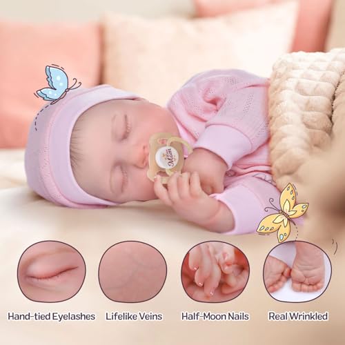 18 Inch Soft Body Realistic Newborn Baby Dolls with Clothes and Toy Accessories E109