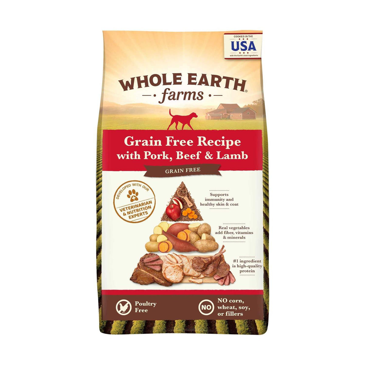 Grain Free Pork Beef & Lamb Recipe Dry Dog Food H93409