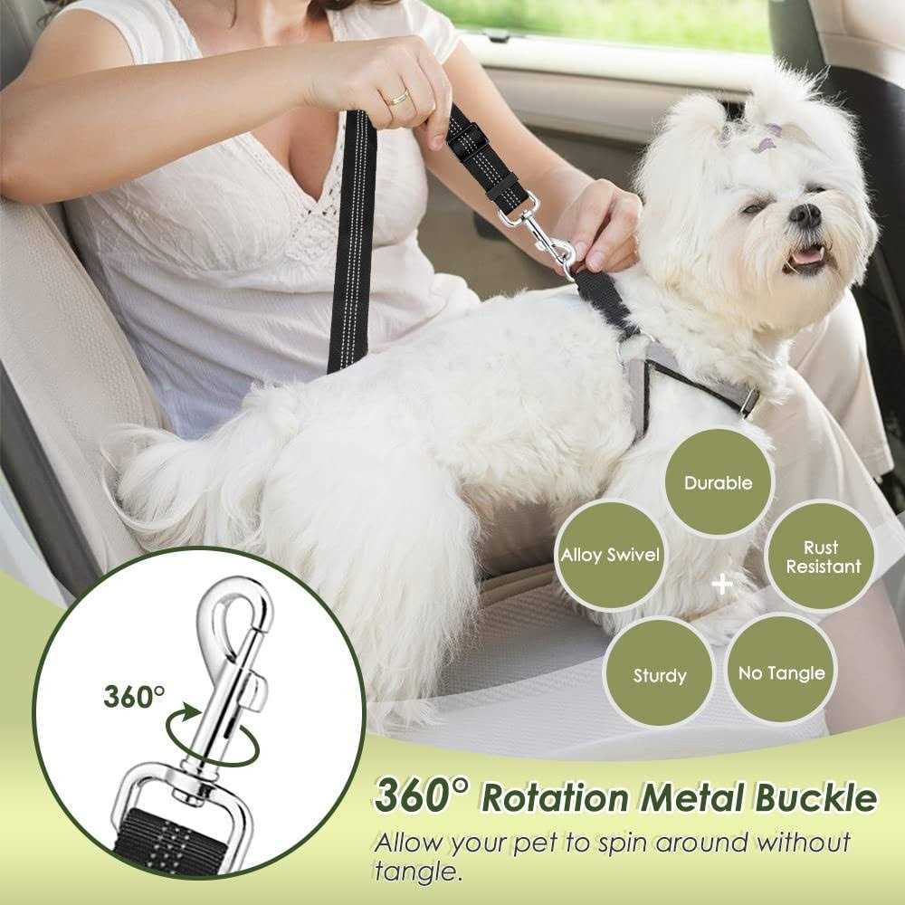 Dog Car Harness Seat Belt Set Adjustable Mesh Breathable Y66531