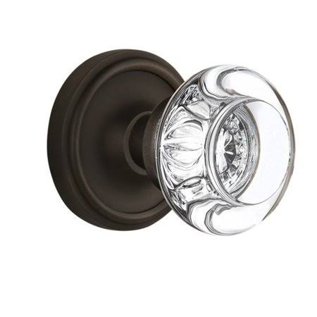 Round Clear Crystal Glass Door Knob C983