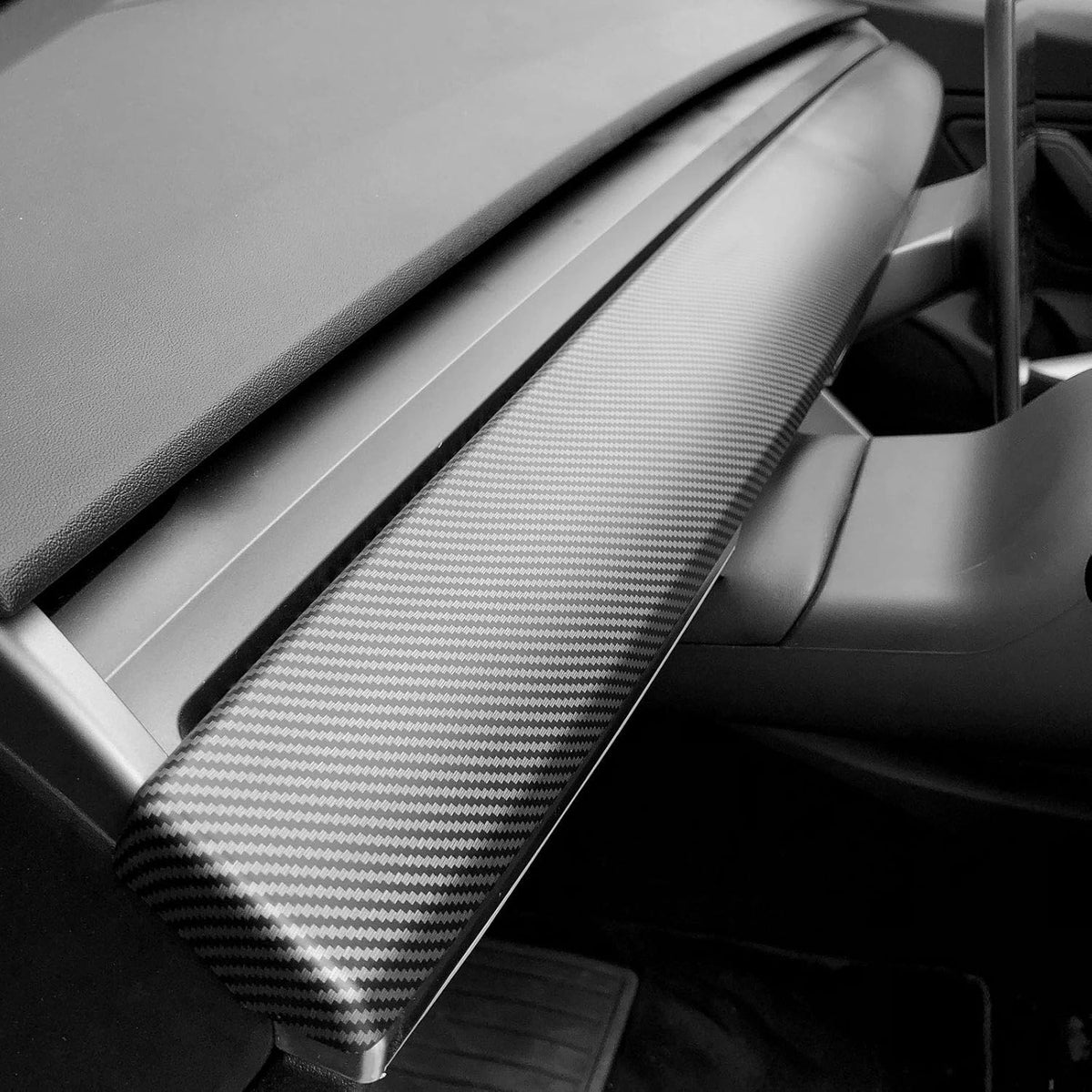 Carbon Fiber Pattern ABS Plastic Dashboard Cover A2112