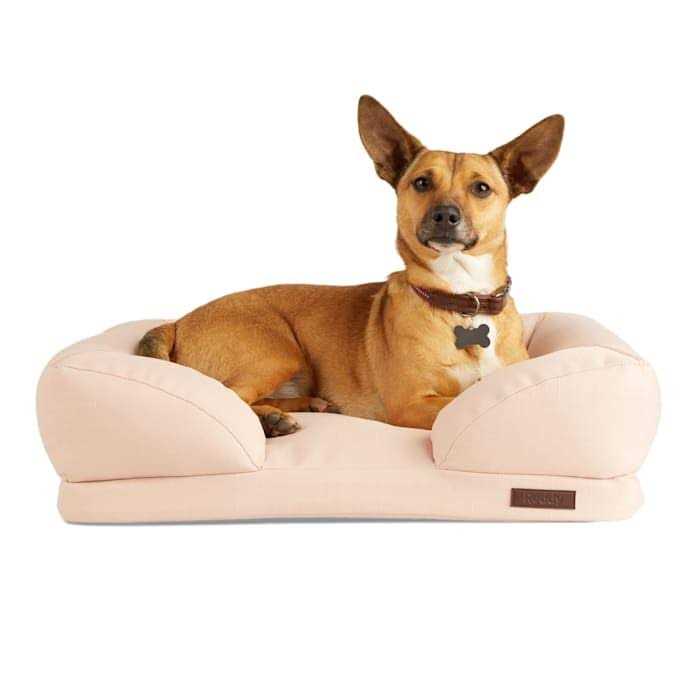 Recycled Fabric Pink Dog Bed U29331