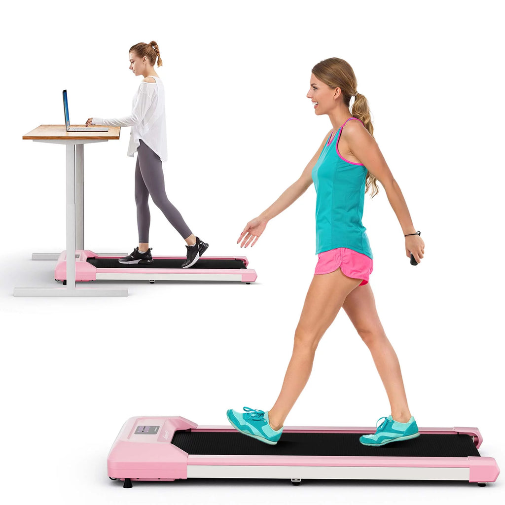 0.6-3.8MPH Walking Pad Under Desk Treadmill with Remote Control and LED Display Black S8269