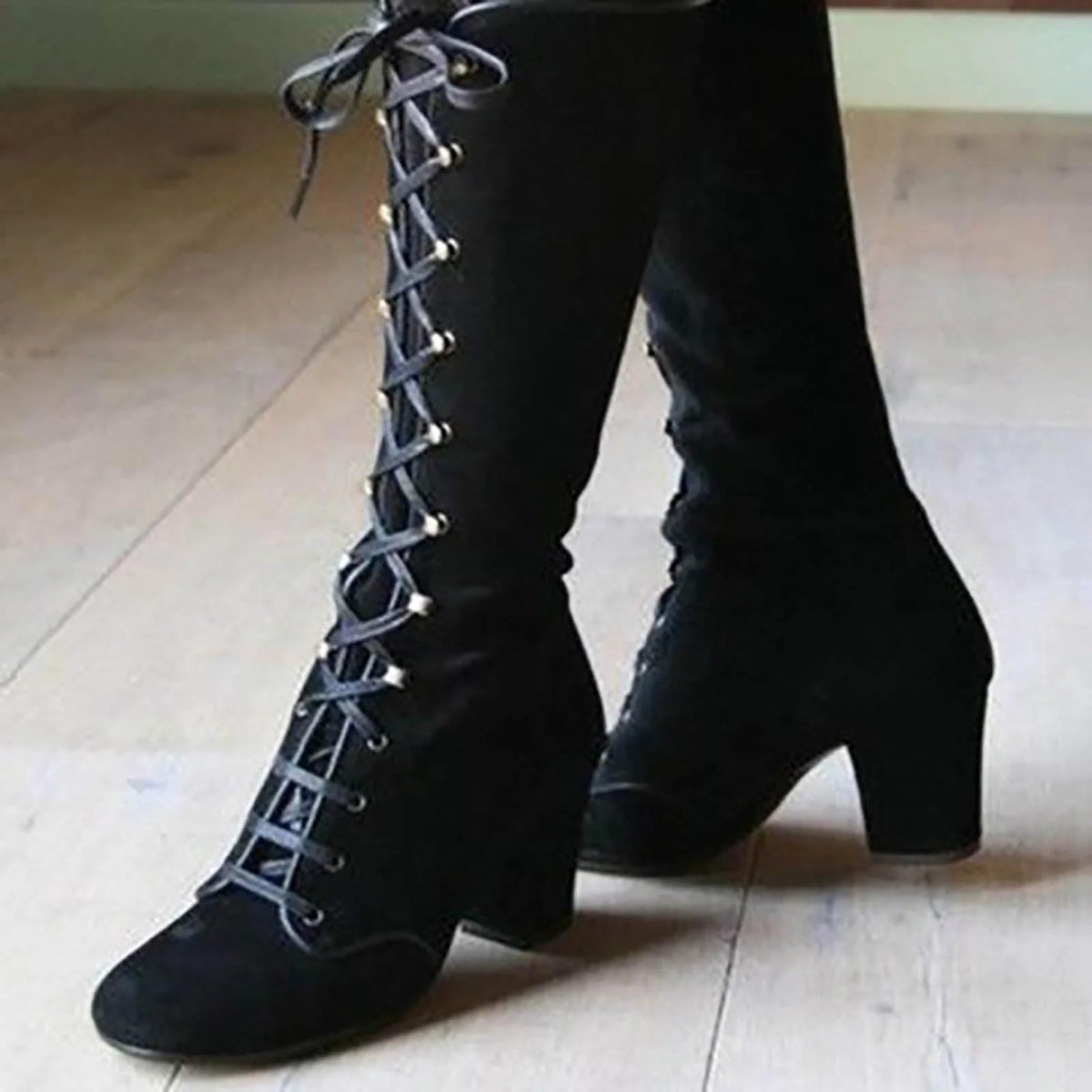 Brown Mid-Calf Riding Boots F206