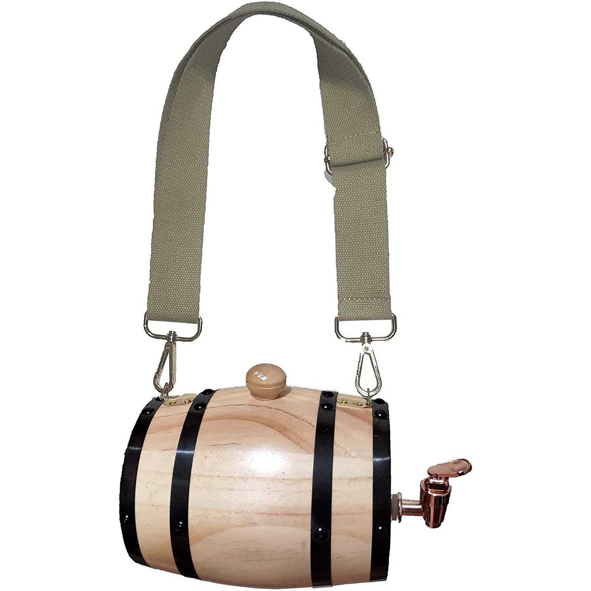 Saint Bernard Barrel Collar 1/2 Liter Size Keg with Adjustable Hoops K5955