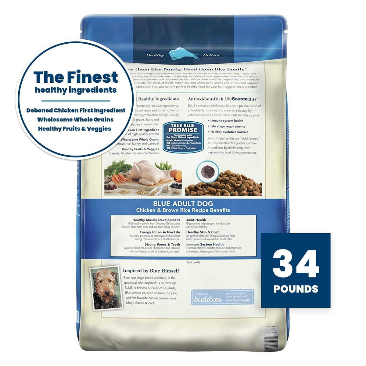Natural Adult Dry Dog Food Chicken and Brown Rice U1995