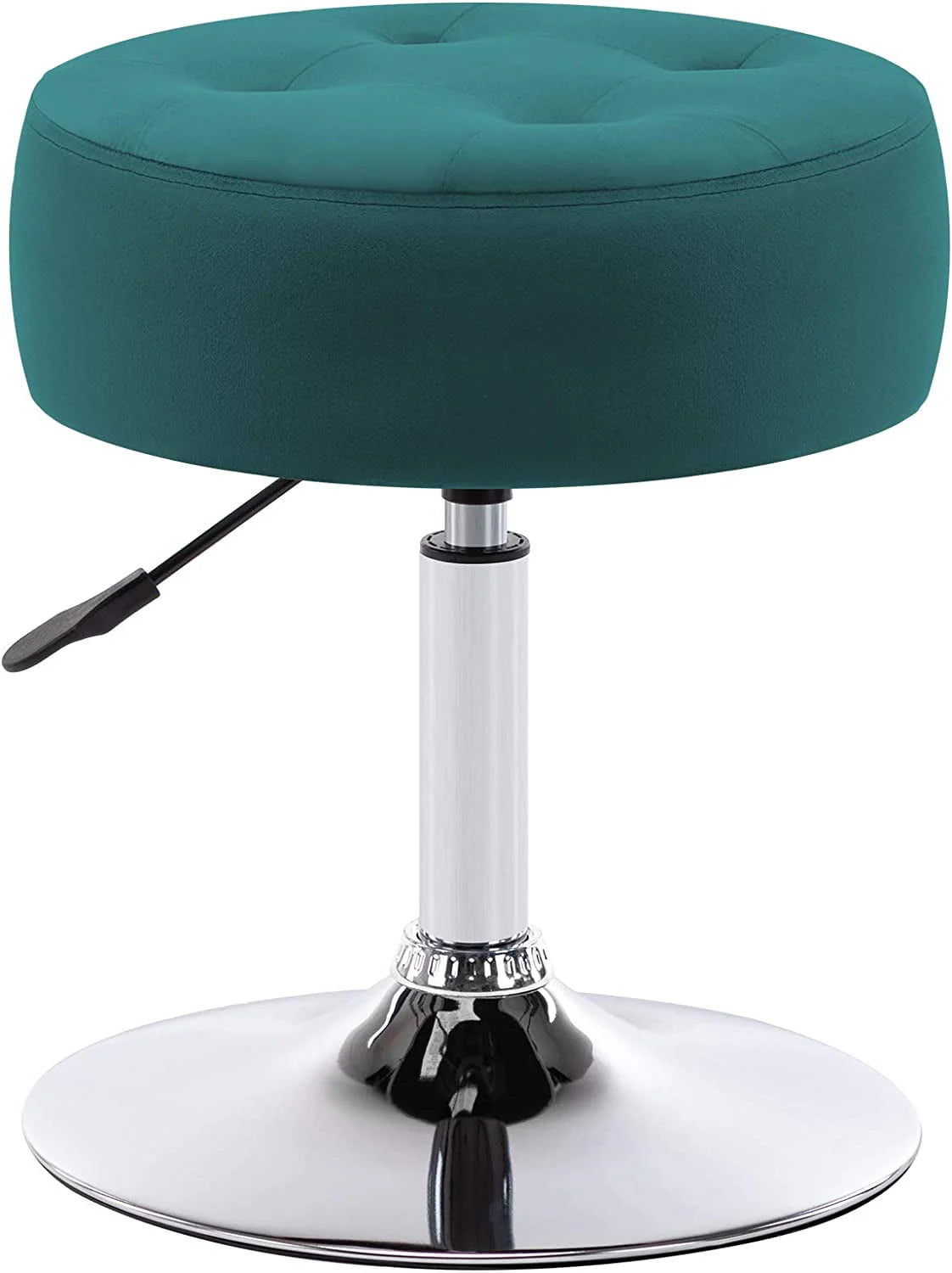 White Swivel PU Leather Vanity Stool W71068
