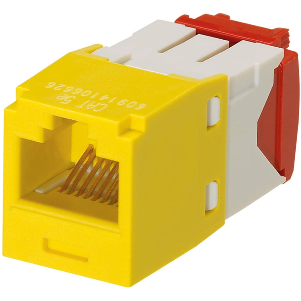 Yellow CAT 5e 1 Port Modular Insert K1833