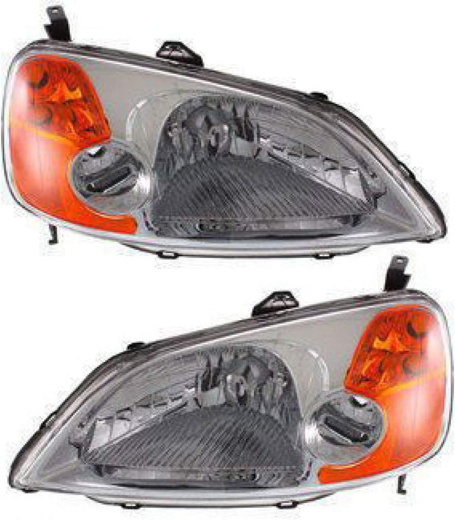 Headlight Assembly 2003 Driver Side with Bulbs R6468