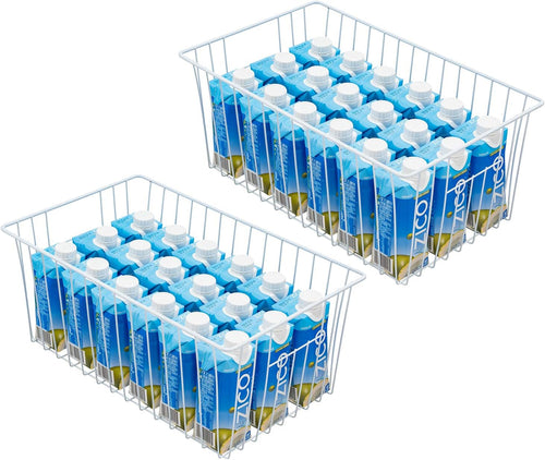 16 inch Wire Storage Organizer Baskets Pack of 2 X9776