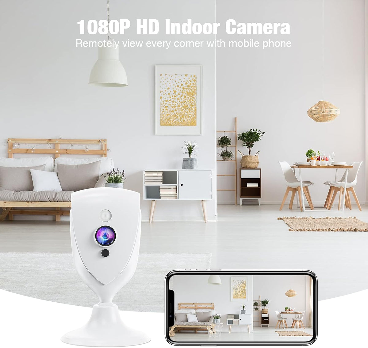 1080P Indoor Security Camera with 2-Way Audio Night Vision G3932