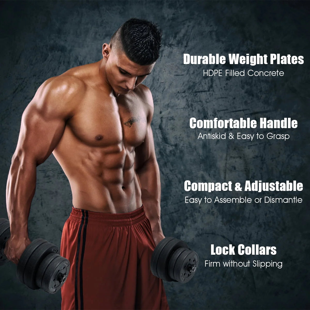66 LB Dumbbell Weight Set L48626
