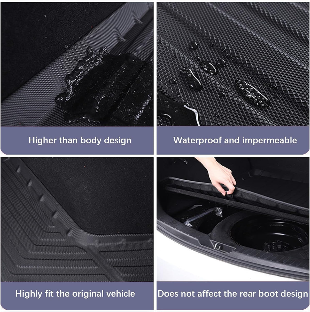 Black TPO Cargo Liner Trunk Floor Mat Protector O206890