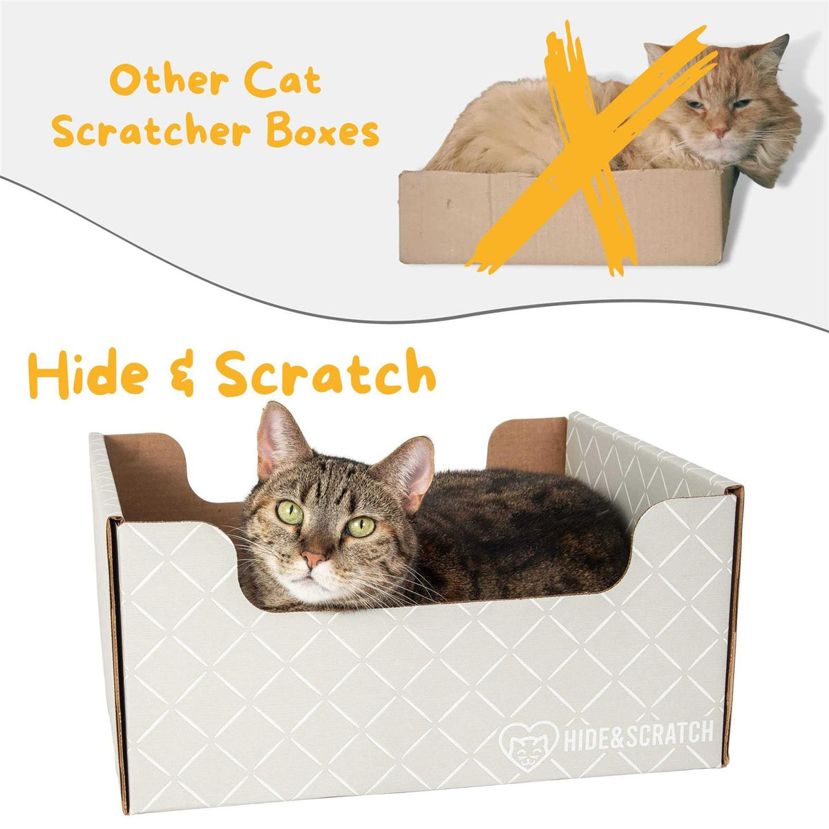 Extra-Large Heavy Duty Cardboard Cat Scratcher and Lounger Box V110715