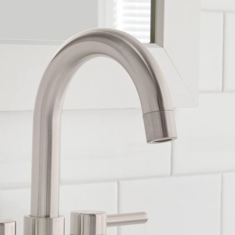 2-Handle High-Arc Bathroom Faucet in Brushed Nickel U3997