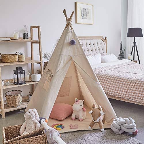 Cotton Canvas Foldable Teepee Tent C386639