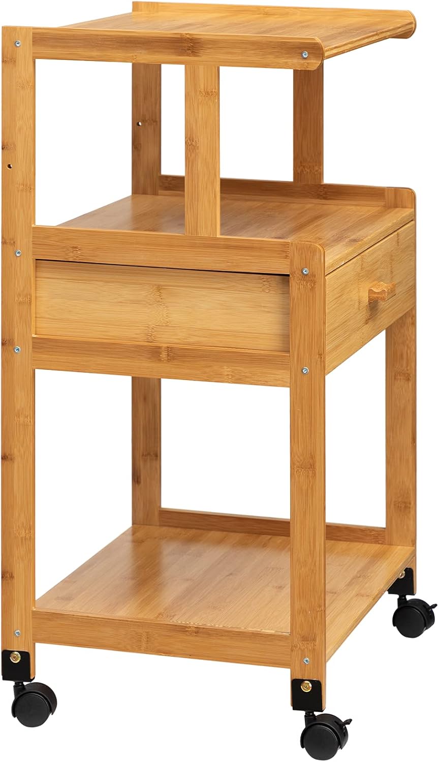 3-Tiers Mobile Printer Stand with Drawer J7483