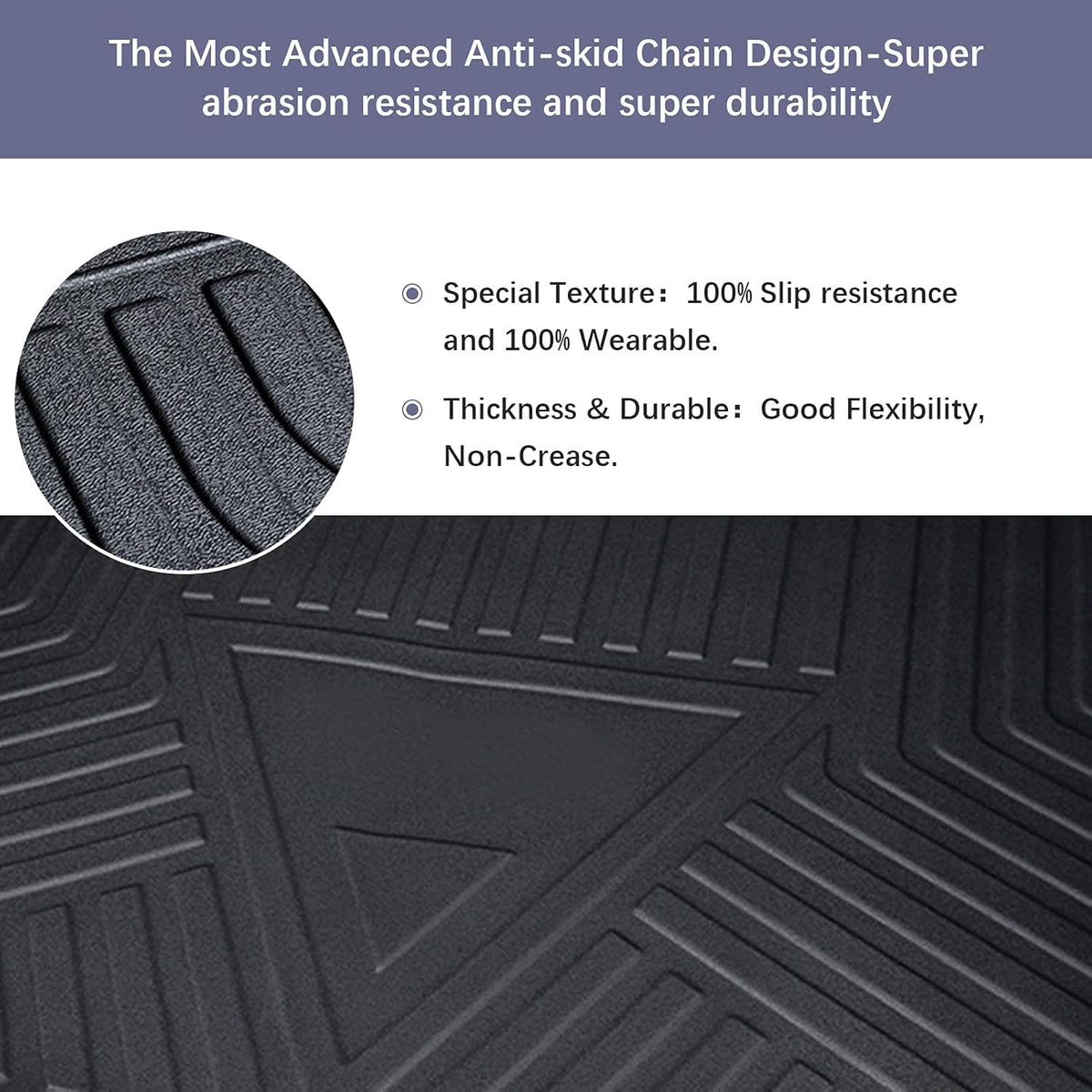 Black TPO Cargo Liner Trunk Floor Mat Protector O206890