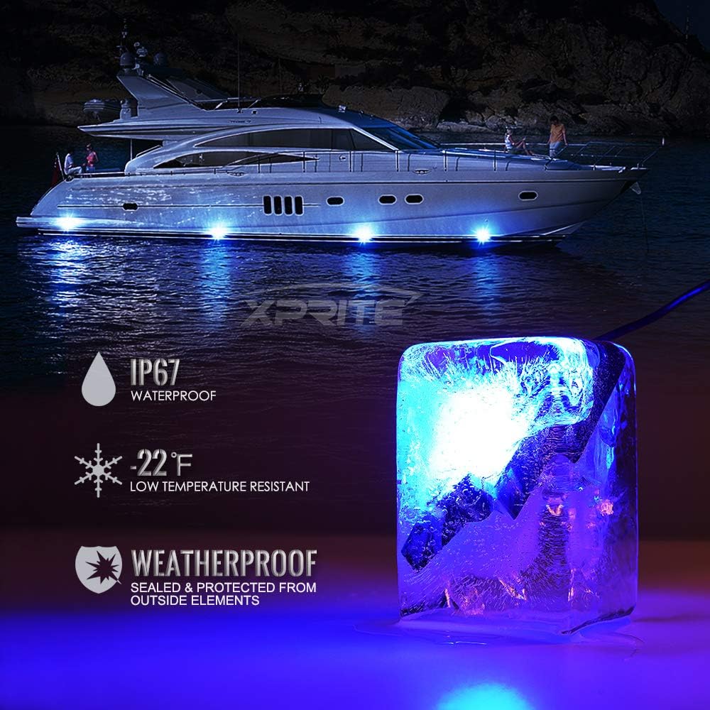 RGB LED Rock Lights Kit with Wireless Remote Control, 6PCS W848048
