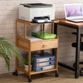 3-Tiers Mobile Printer Stand with Drawer J7483