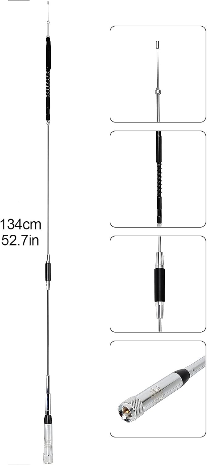 Quad Band Mobile Radio Antenna with Clip and 5m Cable K86725