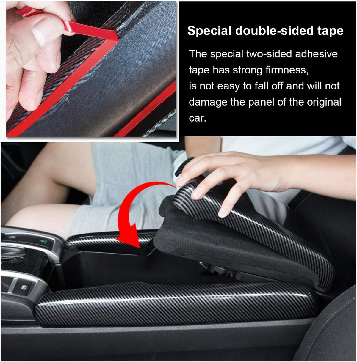 Carbon Fiber Car Armrest Cover Pack of 2 H52283
