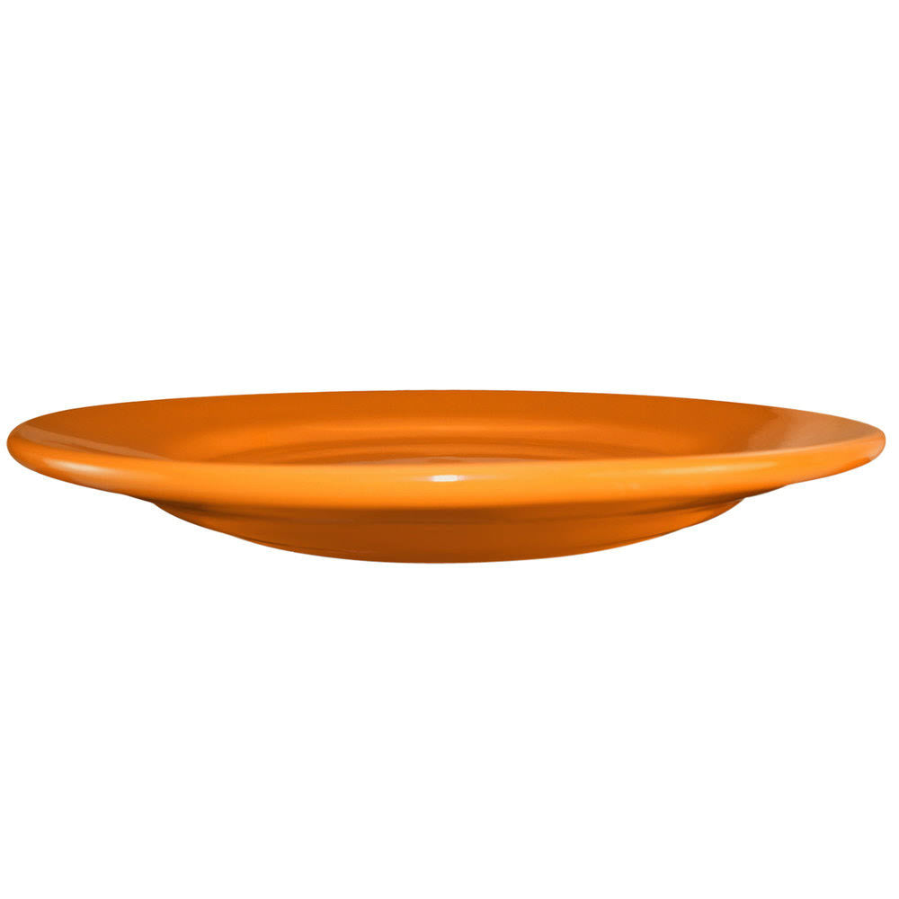 Ceramic Orange Round Plate J90738