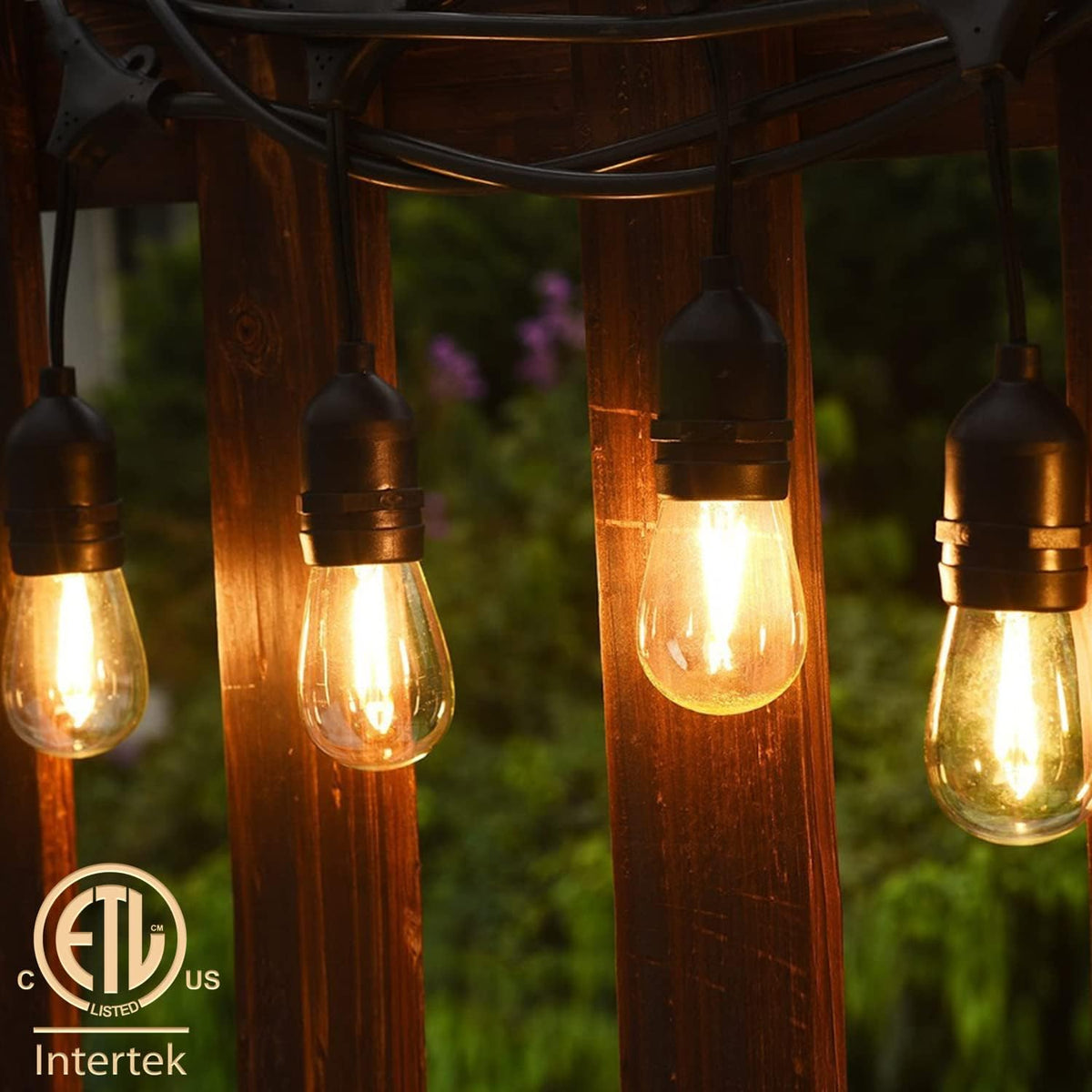 2-Pack 48FT Dimmable Shatterproof Waterproof Outdoor String Lights X381