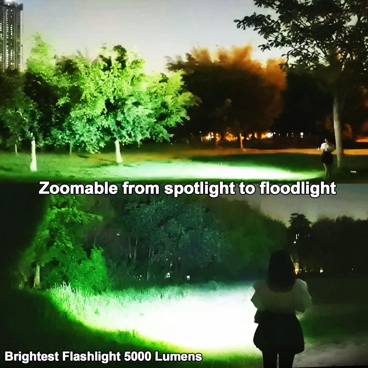 Rechargeable Zoomable Flashlight T88705