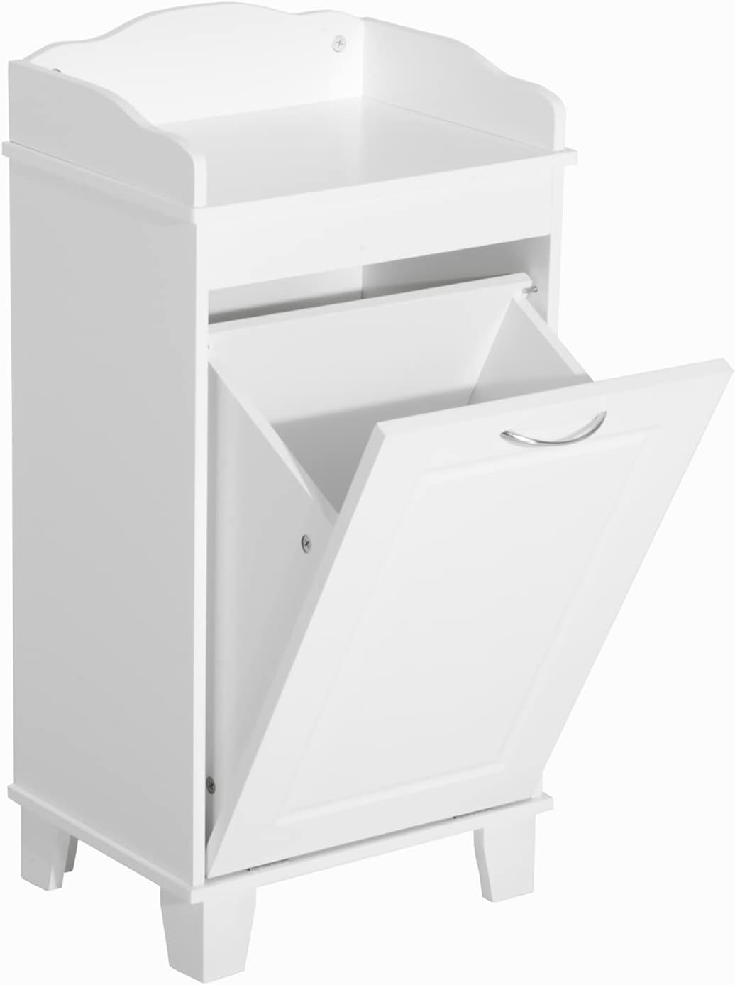 White Free Standing Laundry Hamper Q187688