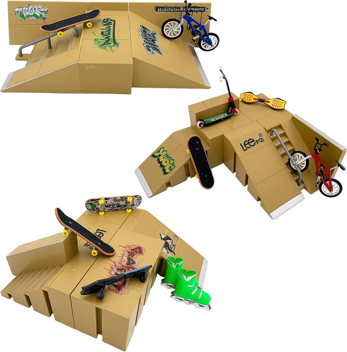 23 Piece Finger Skateboard Ramp Set B5111