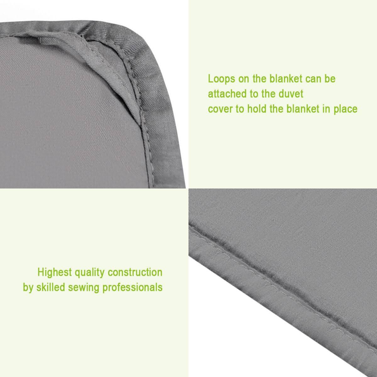 100% Cotton 15 lbs Glass Beads Weighted Blanket D1419