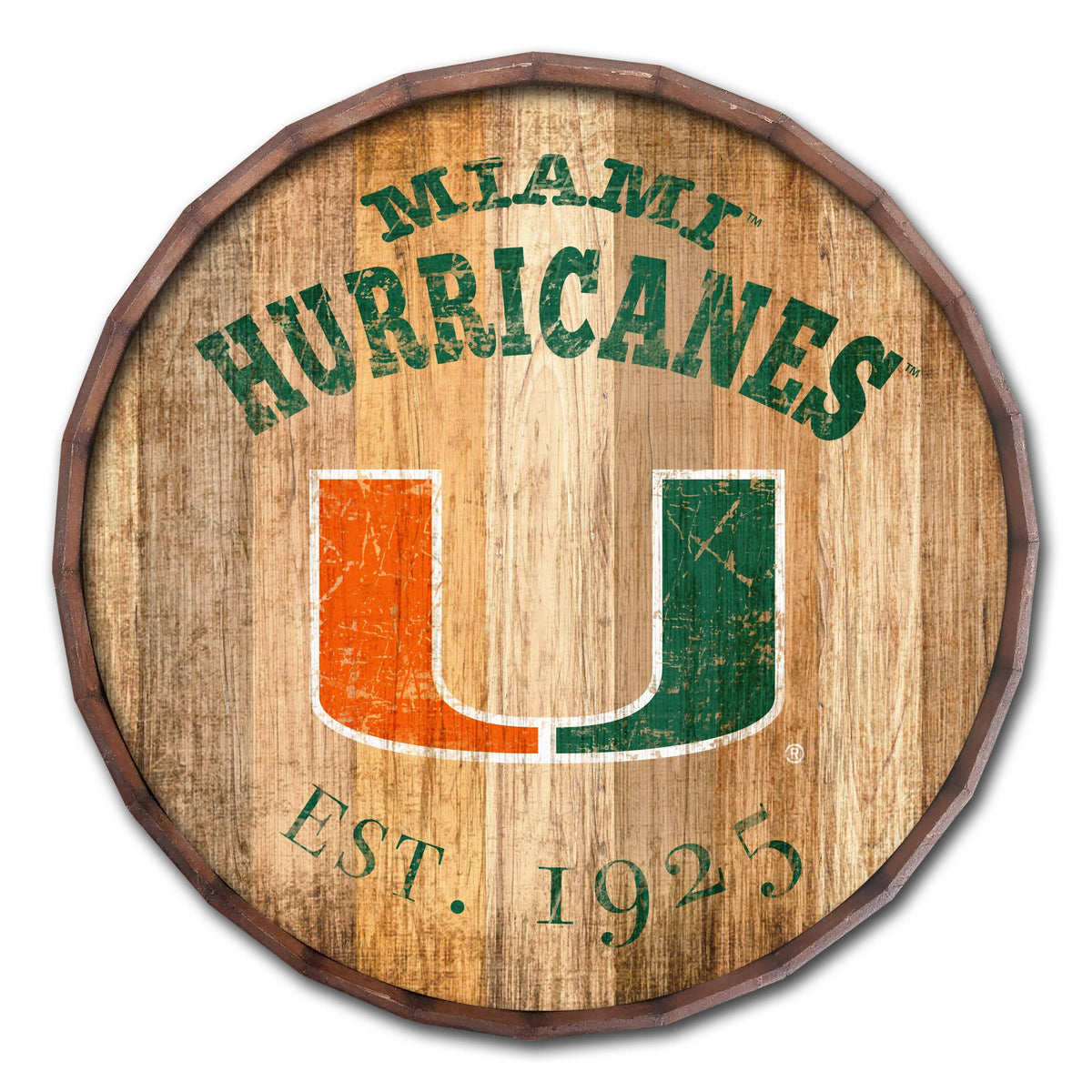 Miami Hurricanes 24x22 Barrel Top Z26342