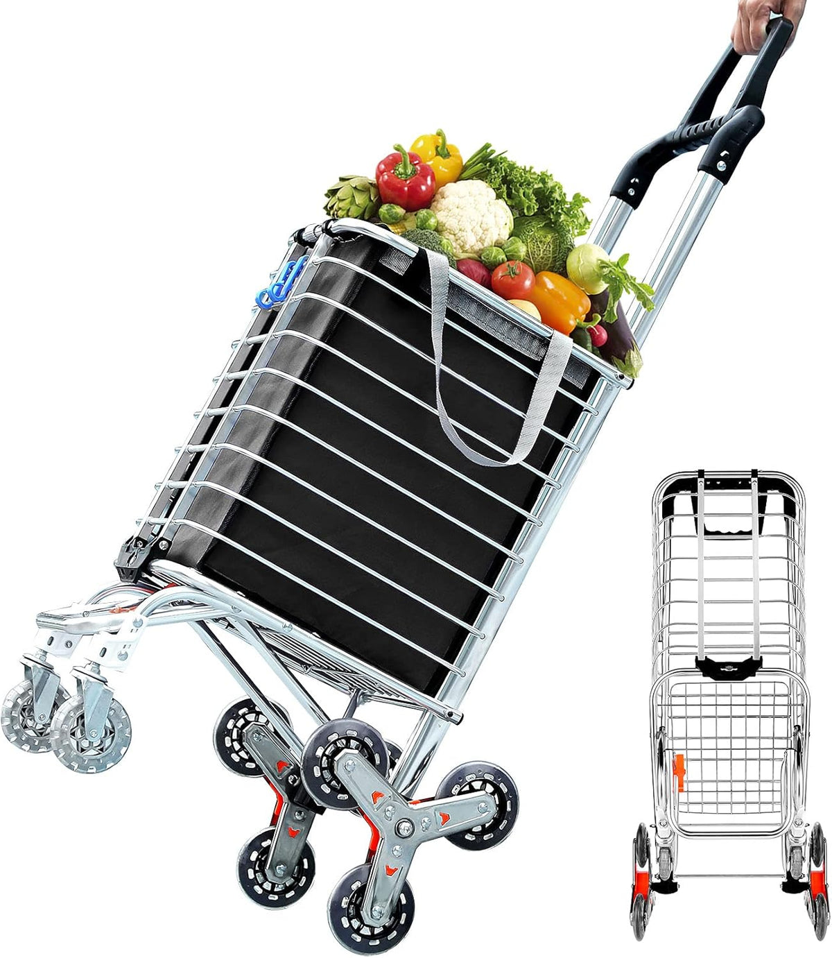 Blue Heavy Duty Stair Climbing Shopping Cart Z466955