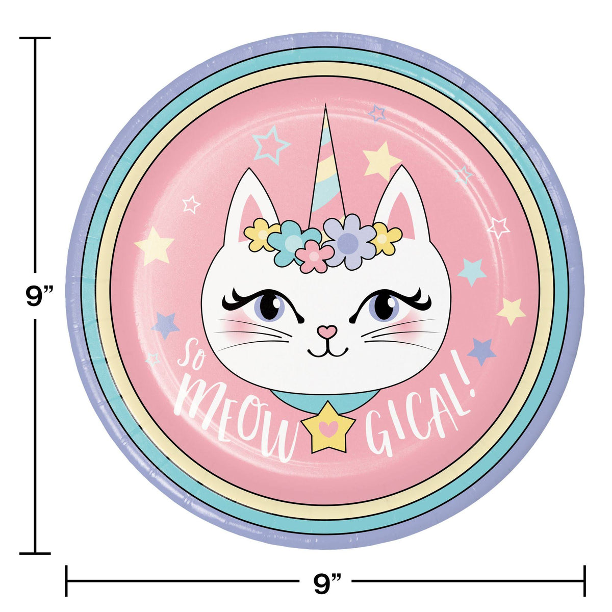 Pink and White Disposable Paper Dinner Plates Z6220