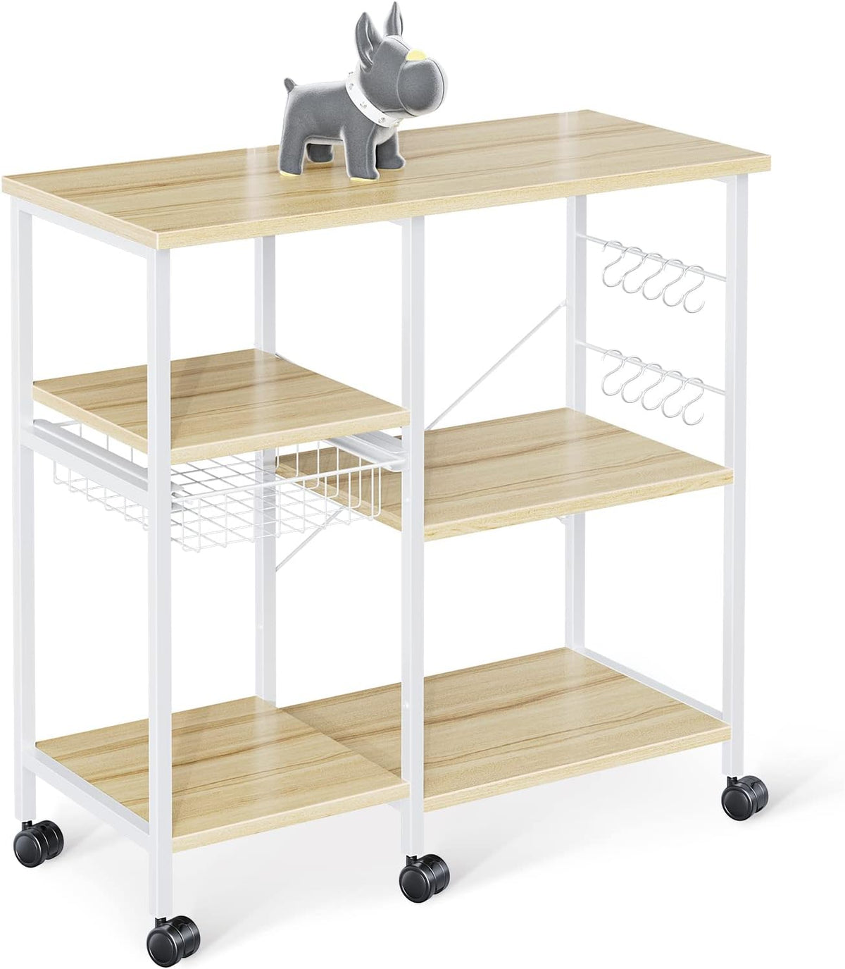 Kitchen Baker's Rack with Wheels 3-Tier+4-Tier Metal Frame Z200414
