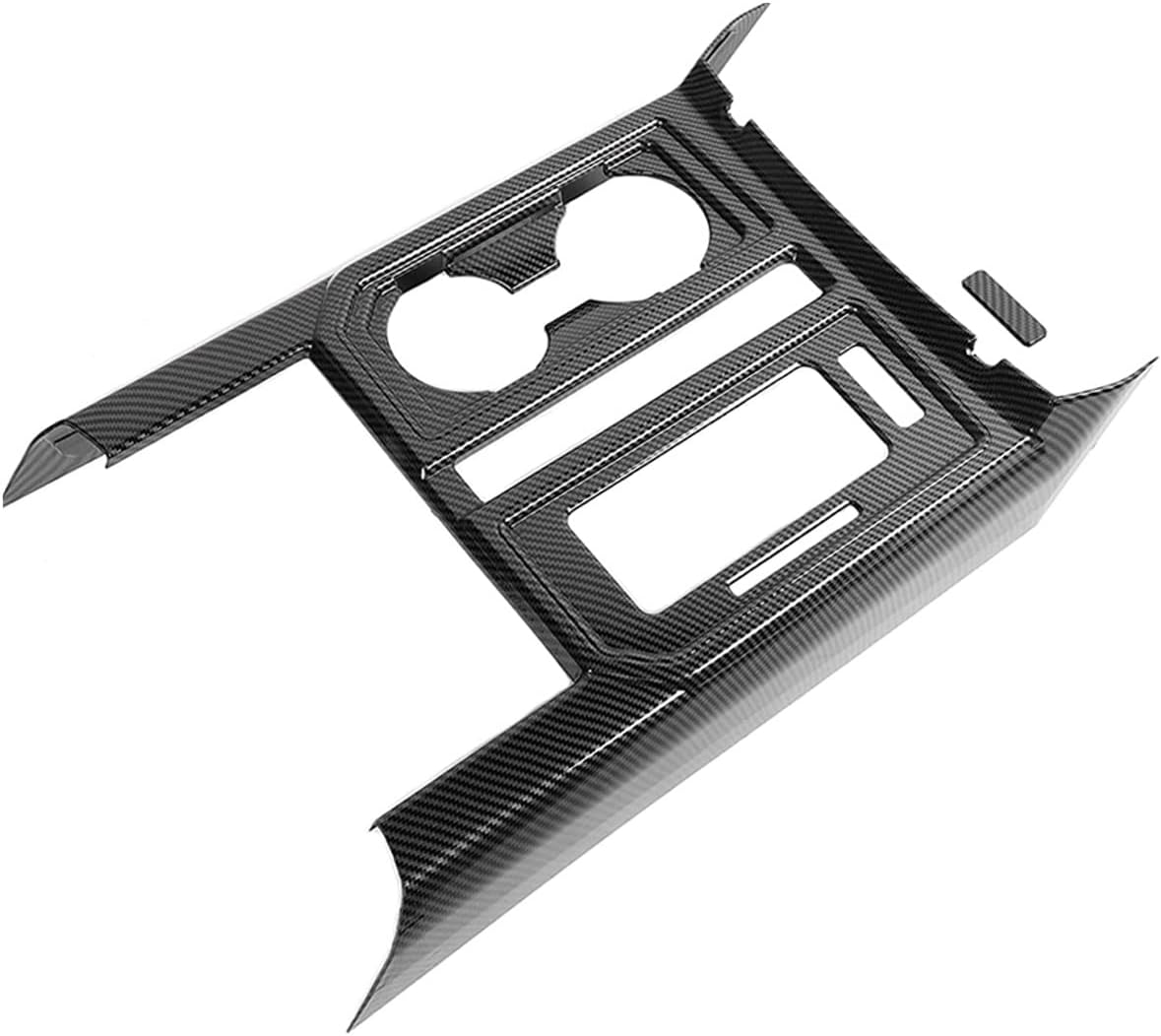 Carbon Fiber Center Console Gear Shift Cup Holder Trim 2pcs J72375