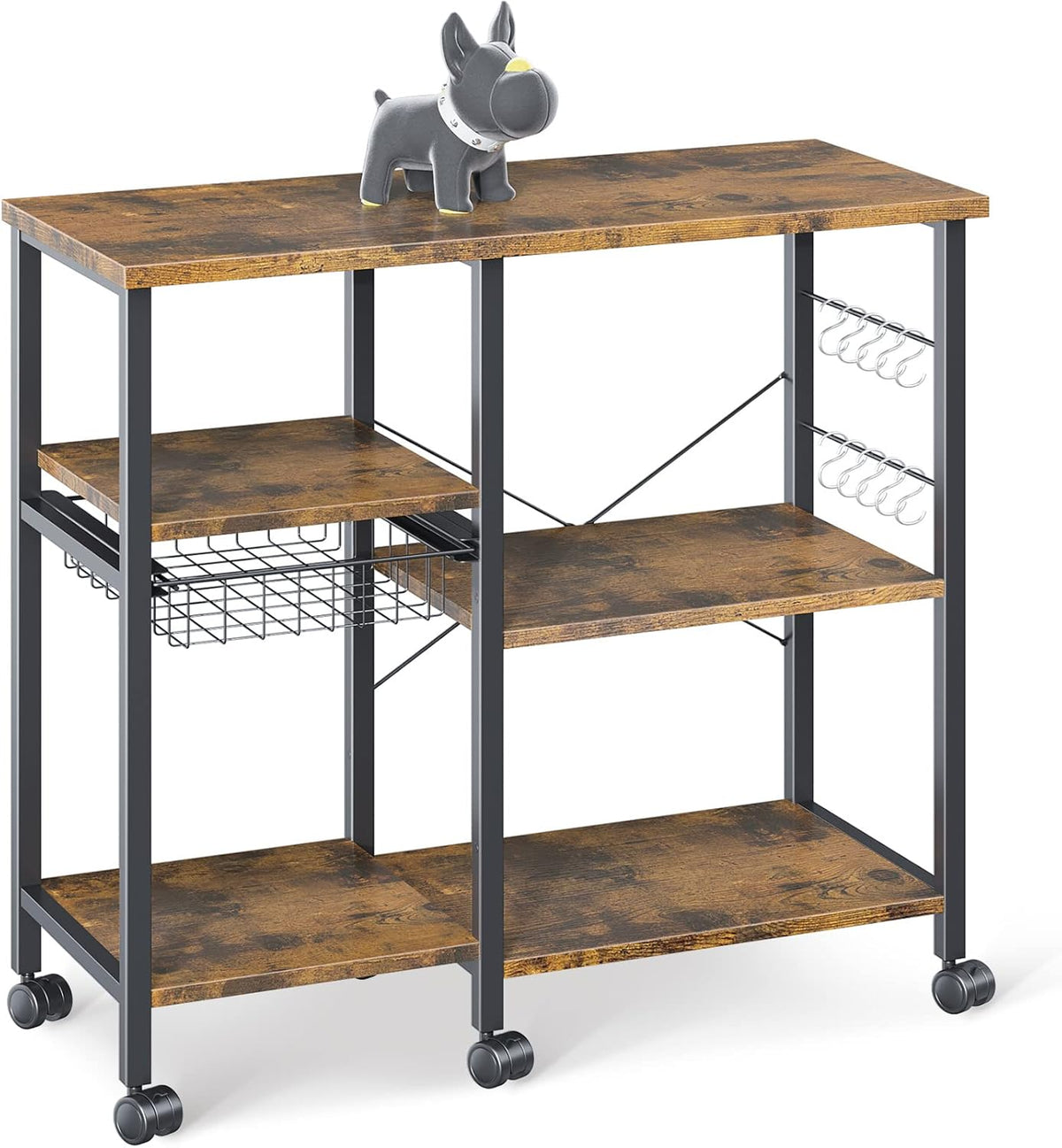 Kitchen Baker's Rack with Wheels 3-Tier+4-Tier Metal Frame Z200414