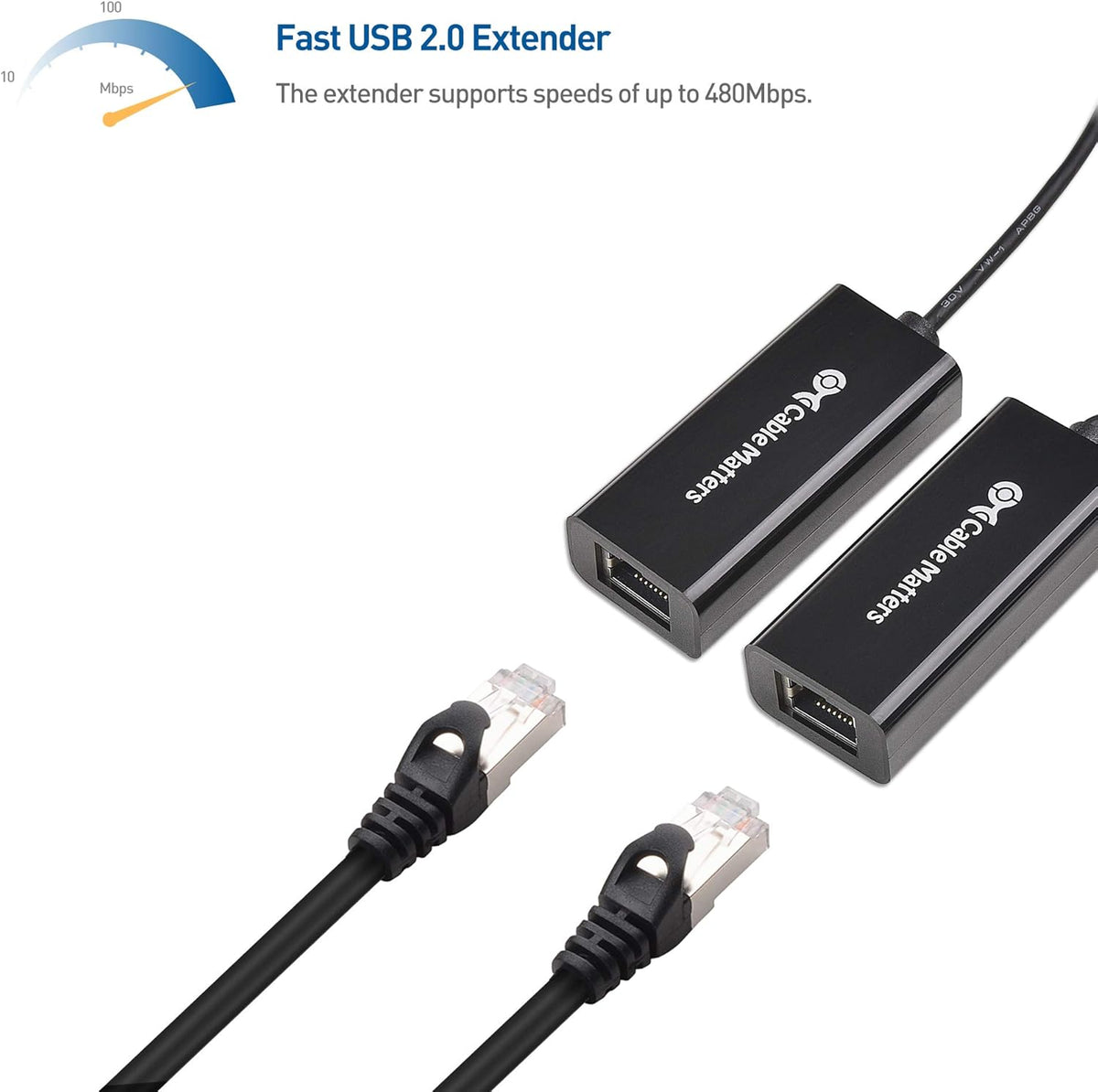 USB Over Ethernet Extender with Power Adapter V3602