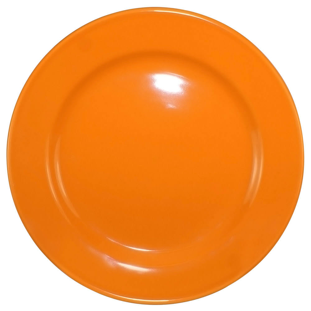 Ceramic Orange Round Plate J90738