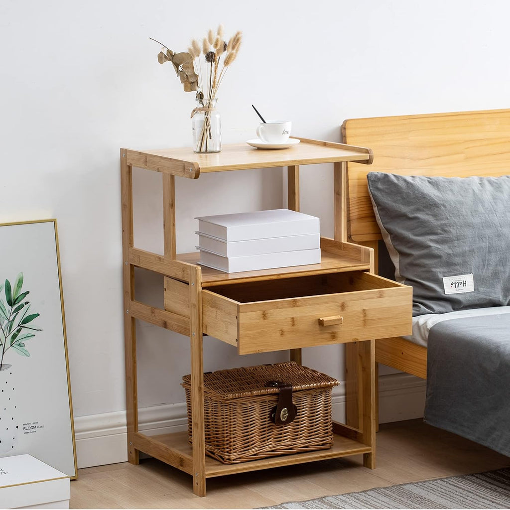 3-Tiers Mobile Printer Stand with Drawer J7483