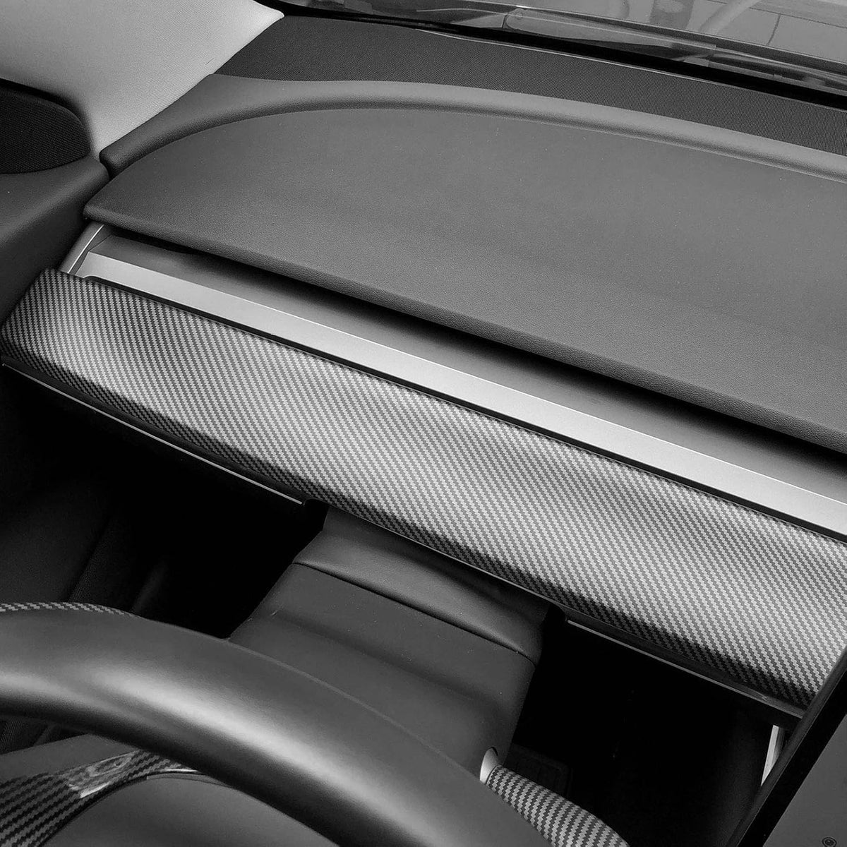 Carbon Fiber Pattern ABS Plastic Dashboard Cover A2112