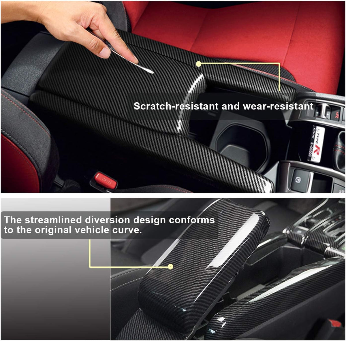 Carbon Fiber Car Armrest Cover Pack of 2 H52283